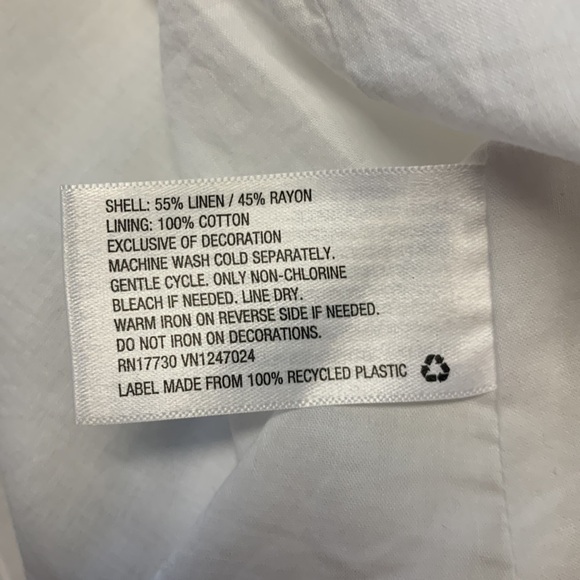 Lisa Marie Hernandez for Target Ric Rac Dress Linen Blend White,Pink,Yellow Sz M - Picture 11 of 11